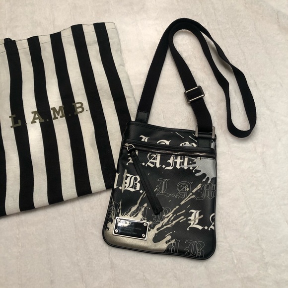 L.A.M.B. signature crossbody bag / paint splatter